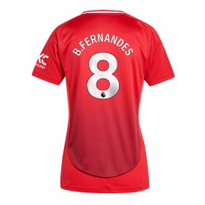 Manchester United Bruno Fernandes #8 Dámské Domácí Dres 2024-25 Krátký Rukáv